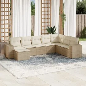 Juego de sofás de jardín con cojines beige 8 pzas ratán PE de , Conjuntos de jardín - Ref: Foro24-3222957, Precio: 561,19 €, ...