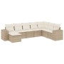 Juego de sofás de jardín con cojines beige 8 pzas ratán PE de , Conjuntos de jardín - Ref: Foro24-3222957, Precio: 529,54 €, ...