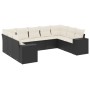 Set de sofás de jardín 8 piezas y cojines ratán sintético negro de , Conjuntos de jardín - Ref: Foro24-3222995, Precio: 515,3...