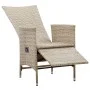 Sillas reclinables jardín 2 uds y cojines ratán sintético beige de vidaXL, Sillas de jardín - Ref: Foro24-46046, Precio: 220,...