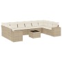 Set de sofás de jardín 11pzas con cojines ratán sintético beige de , Conjuntos de jardín - Ref: Foro24-3223077, Precio: 715,8...