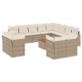 Set sofás de jardín con cojines 13 pzas ratán sintético beige de , Conjuntos de jardín - Ref: Foro24-3223951, Precio: 921,68 ...