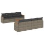 Set de muebles de jardín 9 pzas y cojines ratán sintético gris de , Conjuntos de jardín - Ref: Foro24-3258224, Precio: 529,05...