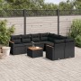 Set de sofás de jardín 8 piezas y cojines ratán sintético negro de , Conjuntos de jardín - Ref: Foro24-3258226, Precio: 596,5...