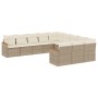 Set de sofás de jardín 11pzas con cojines ratán sintético beige de , Conjuntos de jardín - Ref: Foro24-3258831, Precio: 736,2...