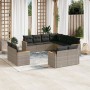 Set de sofás de jardín 11 pzas y cojines ratán sintético gris de , Conjuntos de jardín - Ref: Foro24-3258903, Precio: 773,43 ...
