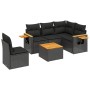 Set de sofás de jardín 6 piezas y cojines ratán sintético negro de , Conjuntos de jardín - Ref: Foro24-3259220, Precio: 436,7...