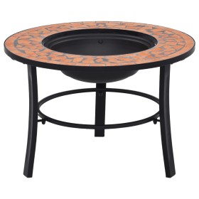 vidaXl Brasero de mosaico cerámica terracota 68 cm de vidaXL, Chimeneas - Ref: Foro24-46719, Precio: 69,16 €, Descuento: %