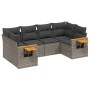 Set de muebles de jardín 6 pzas y cojines ratán sintético gris de , Conjuntos de jardín - Ref: Foro24-3259505, Precio: 444,23...