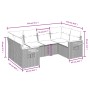 Set de muebles de jardín 6 pzas y cojines ratán sintético gris de , Conjuntos de jardín - Ref: Foro24-3259505, Precio: 444,23...