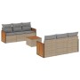 Set sofás de jardín 7 piezas y cojines ratán sintético beige de , Conjuntos de jardín - Ref: Foro24-3259875, Precio: 465,03 €...