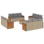 Set sofás de jardín con cojines 13 pzas ratán sintético beige de , Conjuntos de jardín - Ref: Foro24-3259924, Precio: 895,98 ...