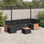 Set de sofás de jardín 8 piezas y cojines ratán sintético negro de , Conjuntos de jardín - Ref: Foro24-3260277, Precio: 478,6...