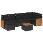 Set de sofás de jardín 8 piezas y cojines ratán sintético negro de , Conjuntos de jardín - Ref: Foro24-3260277, Precio: 478,6...