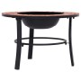 vidaXl Brasero de mosaico cerámica terracota 68 cm de vidaXL, Chimeneas - Ref: Foro24-46719, Precio: 69,16 €, Descuento: %