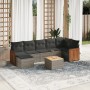 Set de sofás de jardín 8 pzas y cojines ratán sintético gris de , Conjuntos de jardín - Ref: Foro24-3260282, Precio: 489,35 €...