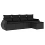 5-piece garden furniture set and black synthetic rattan cushions by , Garden sets - Ref: Foro24-3253622, Price: 327,52 €, Dis...
