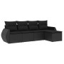 Set de muebles de jardín 5 pzas y cojines ratán sintético negro de , Conjuntos de jardín - Ref: Foro24-3253622, Precio: 341,4...