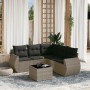 Set de muebles de jardín 6 pzas y cojines ratán sintético gris de , Conjuntos de jardín - Ref: Foro24-3253697, Precio: 393,72...