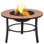 vidaXl Brasero de mosaico cerámica terracota 68 cm de vidaXL, Chimeneas - Ref: Foro24-46719, Precio: 69,16 €, Descuento: %