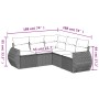 Set de muebles de jardín 5 pzas y cojines ratán sintético negro de , Conjuntos de jardín - Ref: Foro24-3253683, Precio: 341,3...
