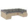 Set de sofás de jardín 9 pzas con cojines ratán sintético beige de , Conjuntos de jardín - Ref: Foro24-3254136, Precio: 618,3...