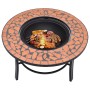 vidaXl Brasero de mosaico cerámica terracota 68 cm de vidaXL, Chimeneas - Ref: Foro24-46719, Precio: 69,16 €, Descuento: %