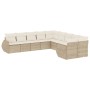 Juego de sofás jardín con cojines beige 10 pzas ratán sintético de , Conjuntos de jardín - Ref: Foro24-3254245, Precio: 679,0...