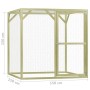 Gallinero de madera de pino impregnada 1,5x1,5x1,5 m de vidaXL, Jaulas y habitáculos para animales pequeños - Ref: Foro24-278...