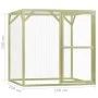 Gallinero de madera de pino impregnada 1,5x1,5x1,5 m de vidaXL, Jaulas y habitáculos para animales pequeños - Ref: Foro24-278...