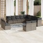 Set sofás de jardín con cojines 13 piezas ratán sintético gris de , Conjuntos de jardín - Ref: Foro24-3218490, Precio: 772,31...