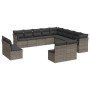 Set sofás de jardín con cojines 13 piezas ratán sintético gris de , Conjuntos de jardín - Ref: Foro24-3218490, Precio: 772,31...