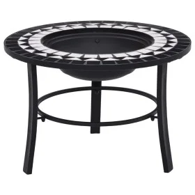 vidaXl Brasero de mosaico cerámica negro y blanco 68 cm by vidaXL, Chimneys - Ref: Foro24-46721, Price: 69,02 €, Discount: %