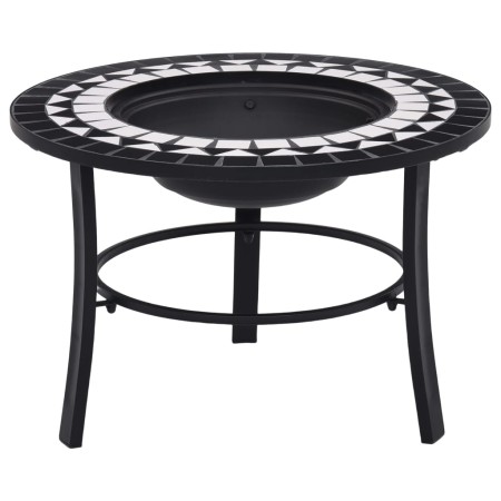 vidaXl Brasero de mosaico cerámica negro y blanco 68 cm de vidaXL, Chimeneas - Ref: Foro24-46721, Precio: 69,60 €, Descuento: %