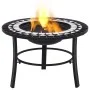 vidaXl Brasero de mosaico cerámica negro y blanco 68 cm by vidaXL, Chimneys - Ref: Foro24-46721, Price: 69,02 €, Discount: %