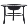 vidaXl Brasero de mosaico cerámica negro y blanco 68 cm de vidaXL, Chimeneas - Ref: Foro24-46721, Precio: 69,60 €, Descuento: %