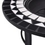 vidaXl Brasero de mosaico cerámica negro y blanco 68 cm de vidaXL, Chimeneas - Ref: Foro24-46721, Precio: 69,60 €, Descuento: %