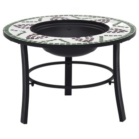 vidaXl Brasero de mosaico cerámica verde 68 cm de vidaXL, Chimeneas - Ref: Foro24-46722, Precio: 69,53 €, Descuento: %