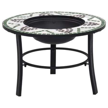vidaXl Green Ceramic Mosaic Brazier 68 cm by vidaXL, Chimneys - Ref: Foro24-46722, Price: 68,96 €, Discount: %