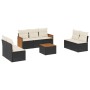 Set de sofás de jardín 8 piezas y cojines ratán sintético negro de , Conjuntos de jardín - Ref: Foro24-3227561, Precio: 418,0...