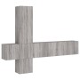 Muebles de TV de pared 5 pzas madera de ingeniería gris Sonoma en Muebles TV | Comprar online en Foru.es