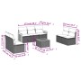 Juego de sofás de jardín con cojines beige 8 pzas ratán PE de , Conjuntos de jardín - Ref: Foro24-3227563, Precio: 451,56 €, ...