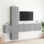 Muebles de TV de pared 5 pzas madera de ingeniería gris Sonoma en Muebles TV | Comprar online en Foru.es