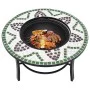 vidaXl Brasero de mosaico cerámica verde 68 cm de vidaXL, Chimeneas - Ref: Foro24-46722, Precio: 68,96 €, Descuento: %