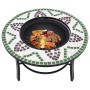 vidaXl Brasero de mosaico cerámica verde 68 cm de vidaXL, Chimeneas - Ref: Foro24-46722, Precio: 69,53 €, Descuento: %