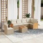 Set sofás de jardín 7 piezas y cojines ratán sintético beige de , Conjuntos de jardín - Ref: Foro24-3227703, Precio: 425,04 €...