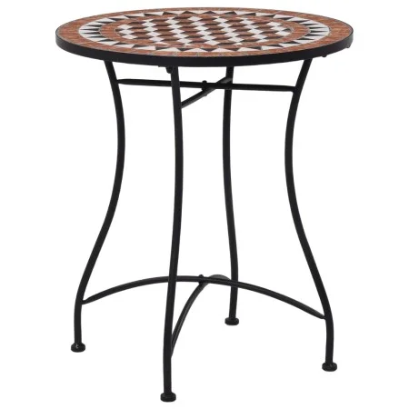 Mesa bistró de mosaico cerámica marrón 60 cm de vidaXL, Mesas de jardín - Ref: Foro24-46713, Precio: 78,36 €, Descuento: %