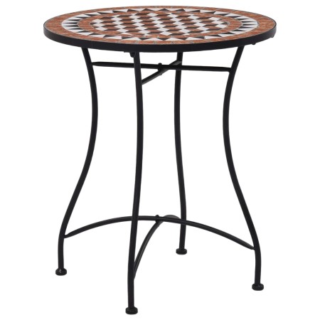 Mesa bistró de mosaico cerámica marrón 60 cm de vidaXL, Mesas de jardín - Ref: Foro24-46713, Precio: 83,54 €, Descuento: %
