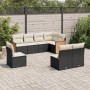 Set de sofás de jardín 8 piezas y cojines ratán sintético negro de , Conjuntos de jardín - Ref: Foro24-3227722, Precio: 445,5...