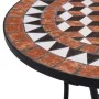 Mesa bistró de mosaico cerámica marrón 60 cm de vidaXL, Mesas de jardín - Ref: Foro24-46713, Precio: 78,36 €, Descuento: %
